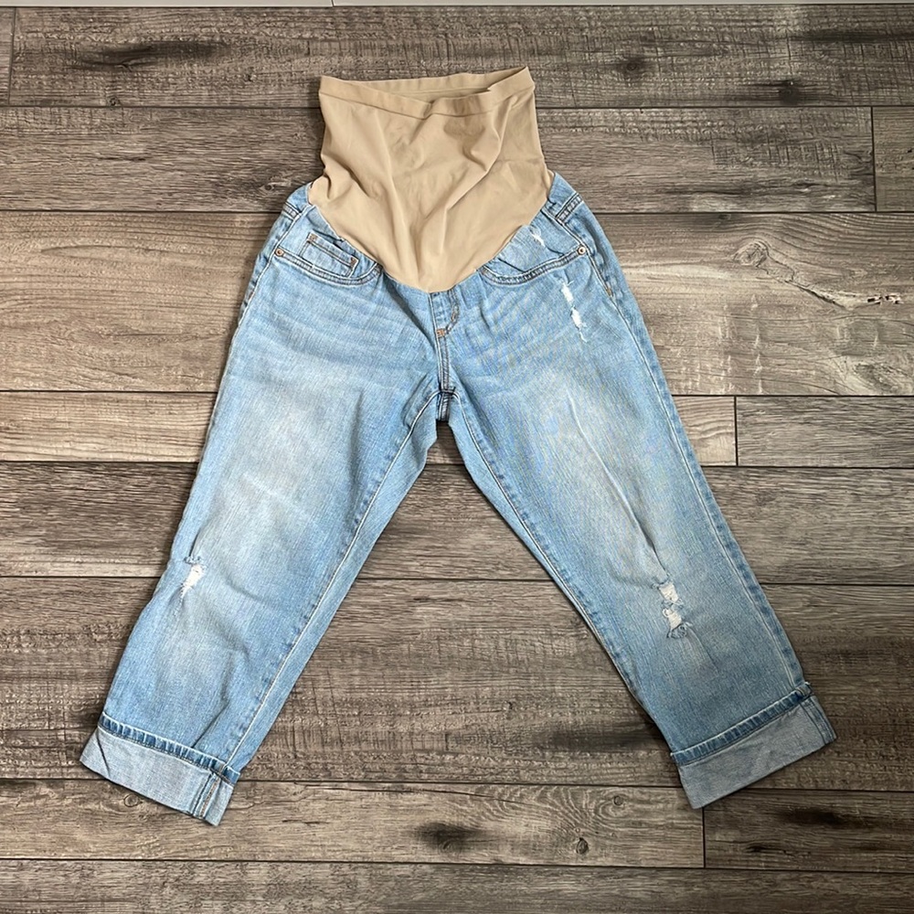 Maternity Indigo Blue Crop Jeans Size XS - Picture 2 of 4